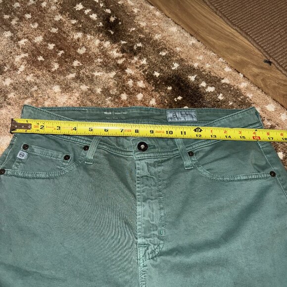 AG Trellis Stretch Sateen Modern Slim Pants - Sulfur Kelp Forest - 32 - Picture 6 of 13
